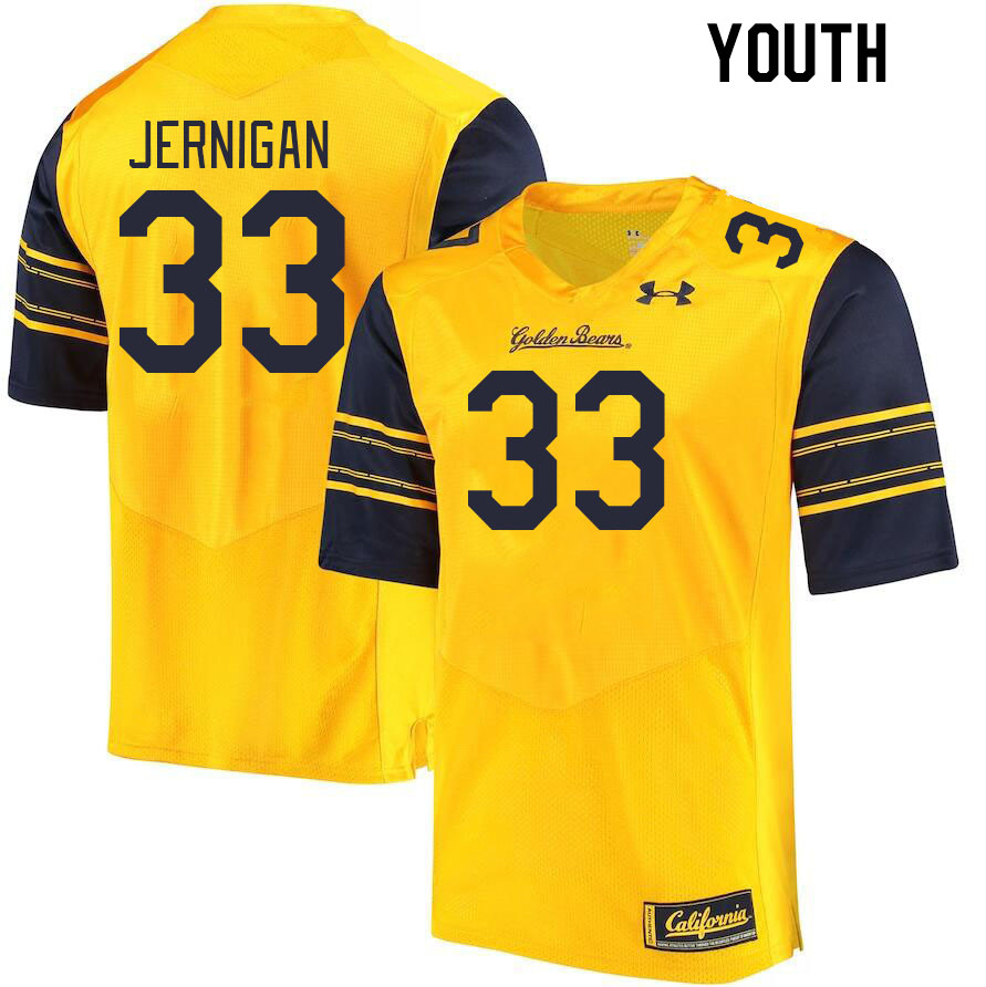 Youth #33 Myles Jernigan California Golden Bears College Football Jerseys Stitched Sale-Gold